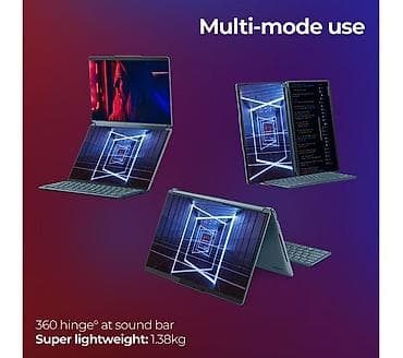 notebook core 2: Lenovo iki ekranlı yaradıcı noutbuk - İki ayrı toxunma ekranı ilə — 1