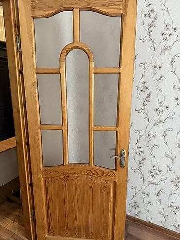 balta: Ağac iç qapı dəsti (3 ədəd) - Material: tam ağac (təxmini şam). Təbii — 1