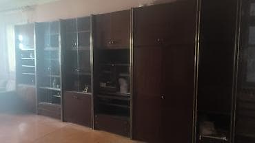 Qonaq otağı üçün modul divar mebeli dəsti - Material: tünd rəngli