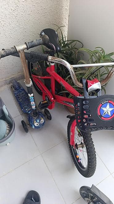 zigzag velosiped: Uşaq velosipedi və skuter dəsti - Velosiped: GALAXY Kids, qırmızı — 1