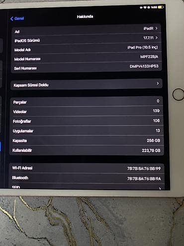 ipad tablet: Apple iPad Pro 10.5 Yaddaş: 256 GB İdeal veziyyetde heçbir problemi — 2