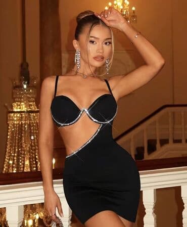 Çaydanlar: Qara rəngli zərif gecə/parti donları kolleksiyası - Dizayn: Bədənə — 4