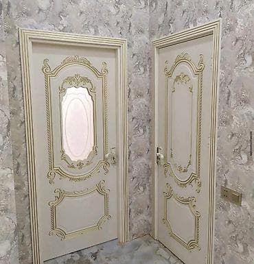 ekonom panel: Klassik üslubda interyer qapıları - Rəng: krem tonlarında, qızılı — 1