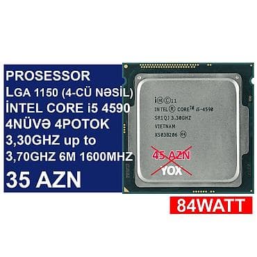 toshiba notebook adapter: Prosessor “LGA 1150 (4cü nəsil) İntel Core i5 4590” ⭐LGA 1150 (4cü — 1