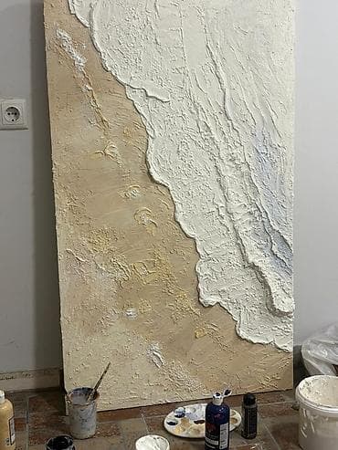 quru: Tekstural abstrakt tablo – əl işi - Texnika: qalın tekstural — 1