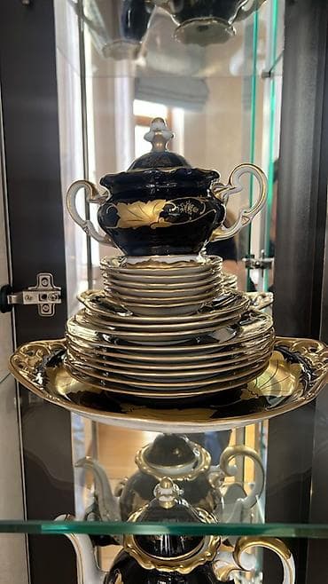 versace servis: Nahar dəsti, rəng - Qızılı, Farfor — 2