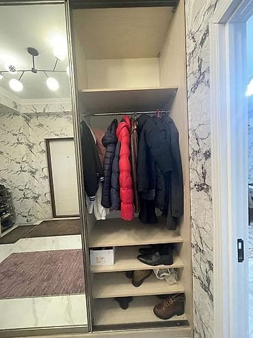 teze dolablar: İşlənmiş, 2 qapılı, Güzgülü, Bej, Digər material, Kupe, Düz dolab — 4