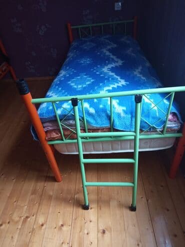 ucuz qapi: İşlənmiş, İkinəfərlik çarpayı, Bazasız, Matras ilə, Siyirməsiz — 2