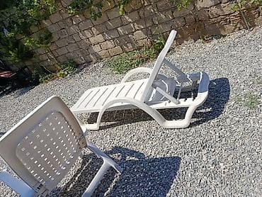 giris qapi: Plastik şezlong - Material: UV-yə davamlı, möhkəm plastik - Rəng: Ağ — 2