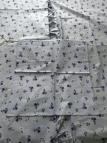 Parçalar: Bənövşəyi çiçək naxışlı yataq dəsti parçaları - Naqış və rəng: Açıq — 1