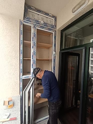 kicik şkaf: Balkon üçün PVC/profil karkaslı qapalı dolab - Material: ağ rəngli — 7