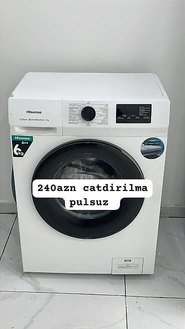 Hisense önyükləməli paltaryuyan maşın - Tutum: 6 kq - Enerji sinfi
