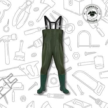 kombinezonlar: Su keçirməyən balıqçı kombinezonu (çəkməli) - Tam bədən qorunması — 1