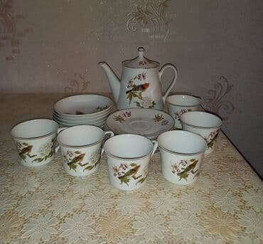 hyundai servis babek: Çay dəsti, rəng - Ağ, Farfor, 6 nəfərlik, Yaponiya — 6