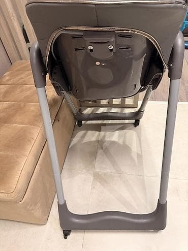 3 yas: Uşaq yemək stulu - Rəng: Boz (boz naxışlı yumşaq oturacaq yastığı — 2