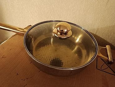 ucuz tava: Tava, rəng - Qızılı, Paslanmayan polad — 1