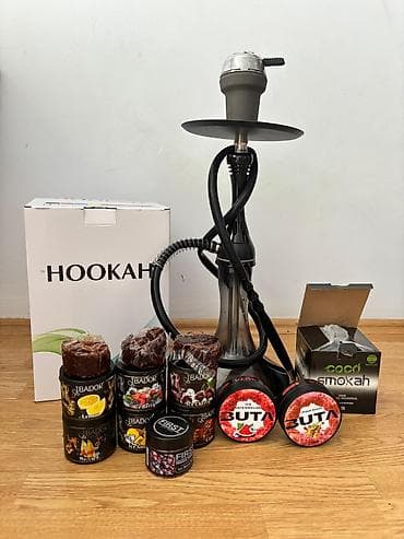 Nargilə seti – tam komplekt Məzmun: - Şüşə kolba və metal şaxta ilə