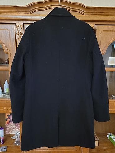 PALMONTE Exclusive kişi palto - Rəng: qara - Model: klassik, dizə — 3