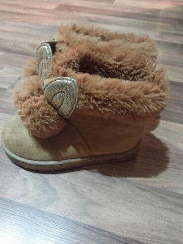 детская зимняя обувь на овчине: Uşaq üçün qış çəkmələri - Rəng: isti karamell/boz-qəhvəyi - Material — 2