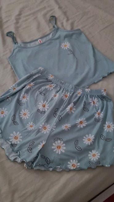 topdan geyim: Qadın pijama dəsti – nazik askılı top və şort - Model: 2 hissəli — 5