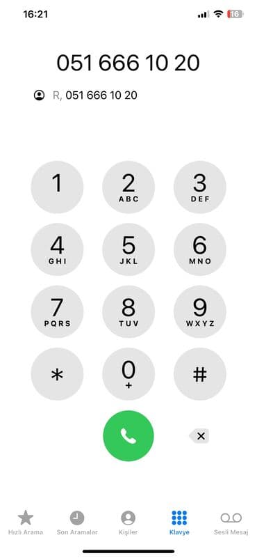 Nömrə: ( 051 ) ( 6661020 ), İşlənmiş