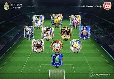 video reqistator: EA FC Mobile hesabı – OVR 123 - Ümumi reytinq: 123 - Komanda dəyəri — 1