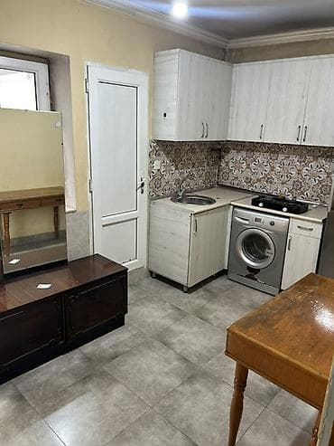 1 otaqlı mənzil (studia tipli mətbəx + yataq otağı) Plan və təchizat