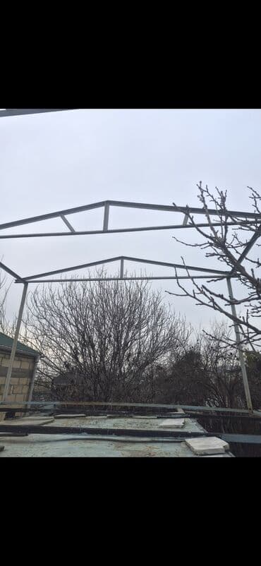 divar saat sekilleri: Metal karkaslı kölgəlik/üst örtük konstruksiyası - Material — 3