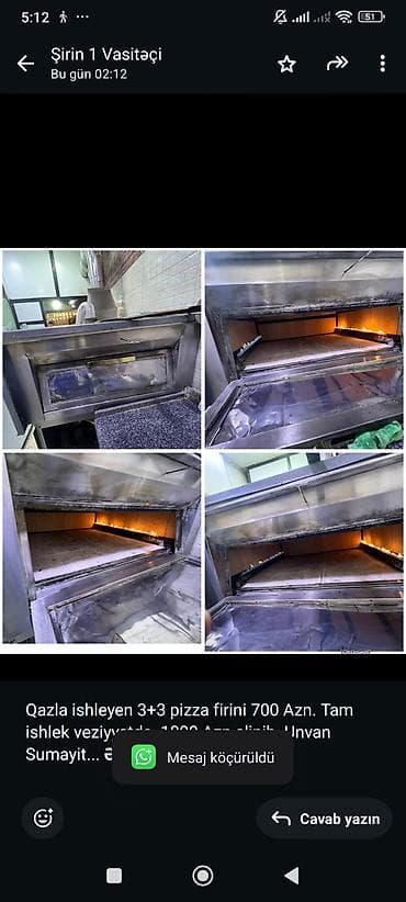 Другое оборудование для бизнеса: Qazla ishleyen 3+3 pizza firini 700 Azn. Tam ishlek veziyyetde. 1800 — 1