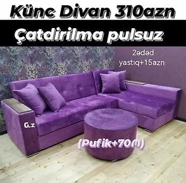 Künc divan, Yeni, Açılan, Bazalı, Parça, Şəhərdaxili pulsuz çatdırılma