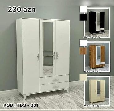 Üç qapılı paltar şkafı – KOD: TDS-301 Qiymət: 230 AZN (şəkildə at lalafo.az Üç qapılı paltar şkafı – KOD: TDS-301 Qiymət: 230 AZN (şəkildə