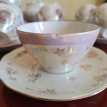 sud separatoru: Çay dəsti, rəng - Ağ, Farfor, 6 nəfərlik, Almaniya — 3