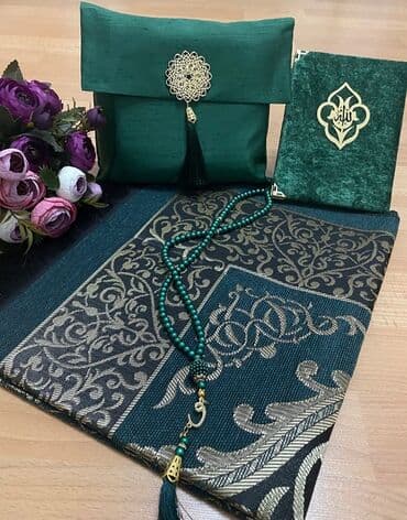 25 yas ad gunu sekilleri: Hədiyyəlik namaz dəsti😍 səcdə,təsbeh,yasin kitabı çantası Unisexsdi — 1