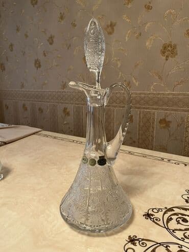 yuxuda qab qaşıq yumaq: Kristal süfrə dəsti - Zərif naxışlı, kəsim ornamentli iri kristal — 16