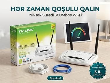 TP-Link TL-WR841N Wireless N Router - Sürət: 300 Mbps yüksək sürətli