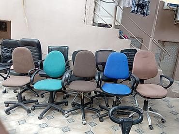 tek kreslo: İşlənmiş, Təkərli, Qolları tənzimlənir, Vеlur parça — 1