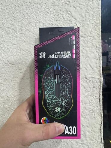 bluetooth mouse baku: Yenidir Optical Mouse A30 – oyun və gündəlik istifadə üçün LED işıqlı — 1