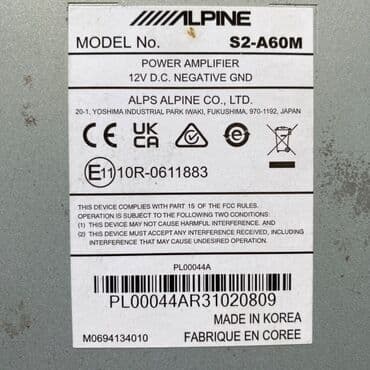 7150 pioneer: Monoblok "Alpine S2A60M" Yaponiya firmasi, istehsal korea. Təzəsi — 4