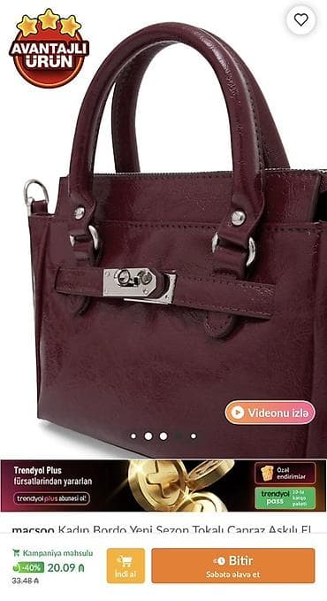 qırmızı makasin: 🆘🆘🆘cemi 1 defe taxilibdi, trendyoldan alinin Bordo rəngli qadın — 2