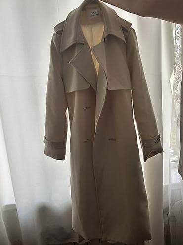 Пальто: Плащ, L, цвет - Бежевый — 1