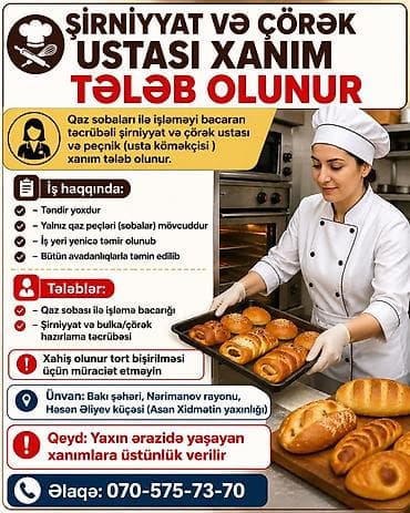 Aşpaz tələb olunur, Şirniyyatçı