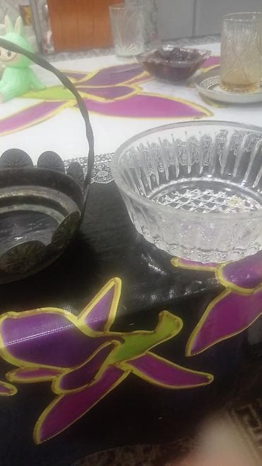 kəndir: Şüşə qablar dəsti - Material: şəffaf qəlibli şüşə - Komplekt: 3 ədəd — 3