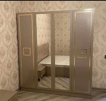 şkaf 2ci əl: 4 qapılı dolab Yep yeni 270 azn rəng seçimi var çatdırılma var — 1
