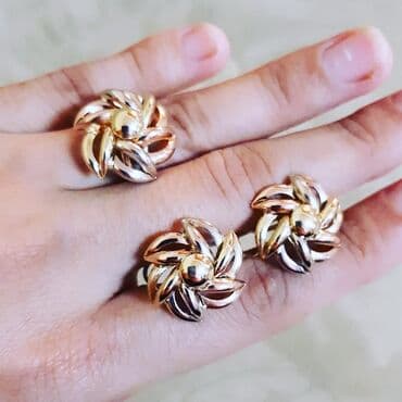 Dəstə daxildir: Üzük, Sırğa, Sarı qızıl, 750 Əyar, 946 g