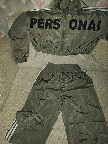 İdman dəsti – 3 hissə - Rəng: xaki/yaşıl - Material: parıltılı nazik — 2