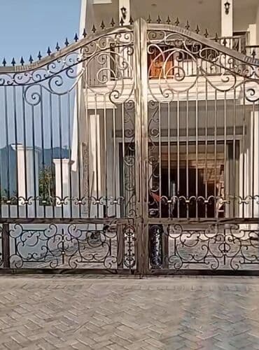 demir qapi: Dəmir Həyət darvazası, Yana açılan, Avtomatik, Qapı ilə, rəng - Qara — 2