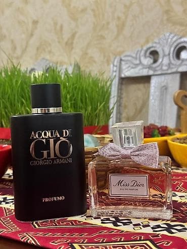 qara almaz: Giorgio Armani Acqua di Giò Profumo və Dior Miss Dior Eau de Parfum — 1