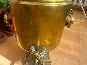 Məişət məhsulları: Əla vəziyyətdə, 12 möhürlü 150 illik antik samovar — 6