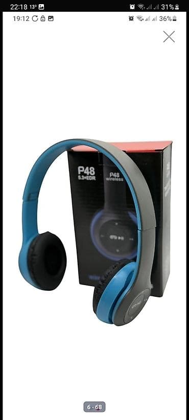 Qulaqcıqlar: P47 Wireless qulaqlıq Xüsusiyyətlər: - Simsiz bağlantı: Bluetooth — 10