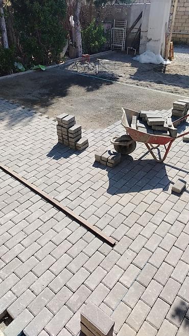 bakida usta isleri: Tamet (bardür və səki daşı) döşəmə xidməti - Həyətyanı sahə, qaraj — 8